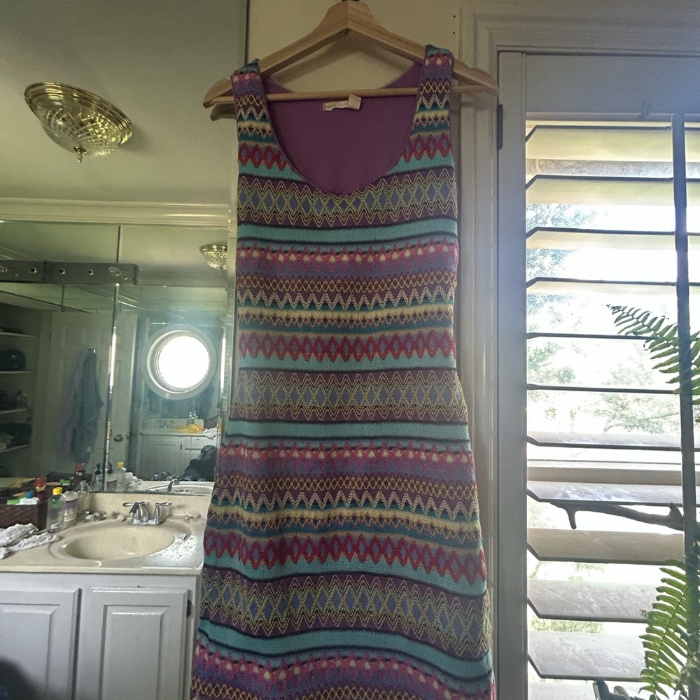 Colorful Patterned Sleeveless Dress